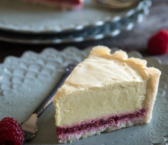 Raw Meyer Lemon Raspberry Souffle Tart