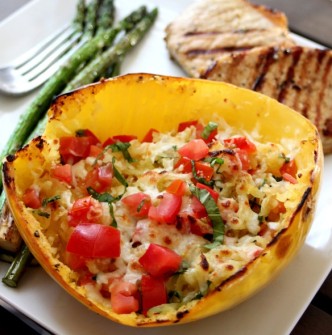 Baked Margherita Spaghetti Squash